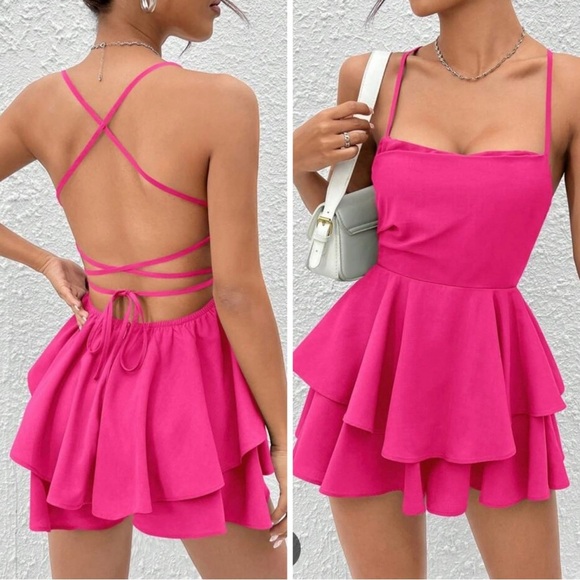 SHEIN Pants - Adorable Pink Women's Jumpsuit Skorts